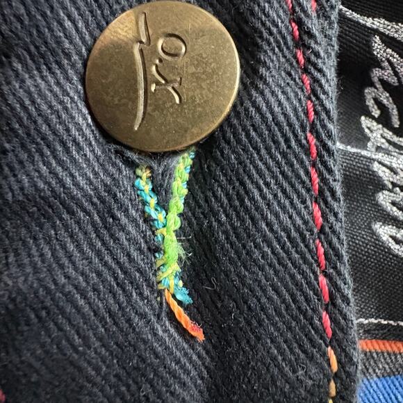 Vintage Jackpot Rainbow Stitch JNCO style Denim 36 Y2K Skater OX Jorts RARE - Picture 4 of 9
